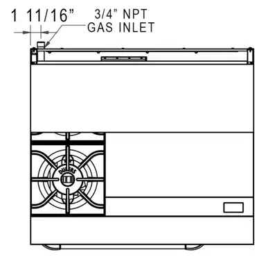 New | in-Stock Dukers New Dukers DCR36-2B24GM 36" Gas Range with Two (2) Open Burners & 24" Flat Top Griddle Commercial Ranges Illinois US | Falcon Restaurant Supply #1376281