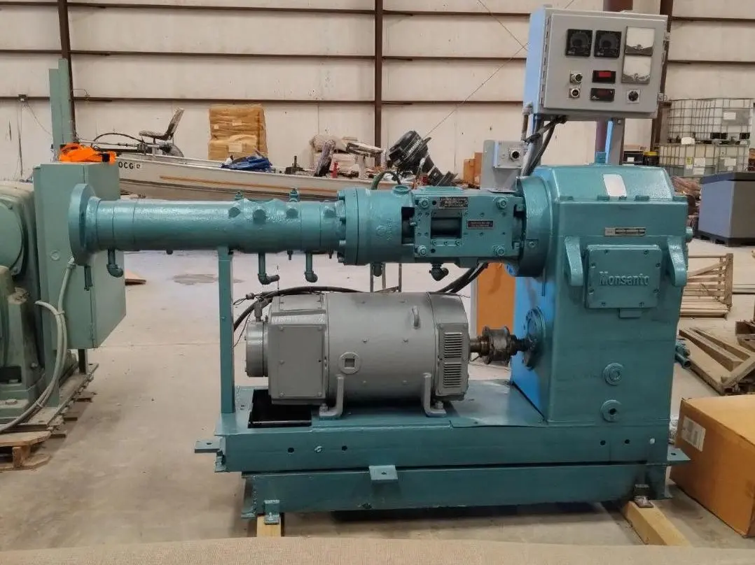 Monsanto Troester 90mm Cold Feed Rubber Extruder
