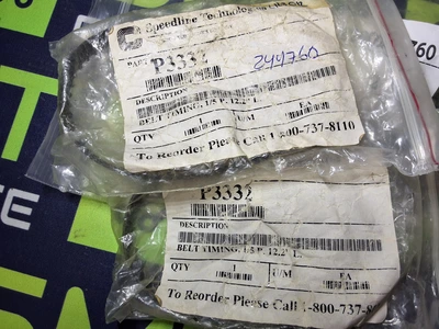 SPEEDLINE TECHNOLOGIES P3332 TIMING BELT - LOT OF 2 - NEW