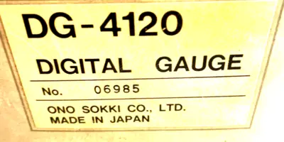 NEW ONO SOKKI DG-4120 DIGITAL GAUGE DG4120