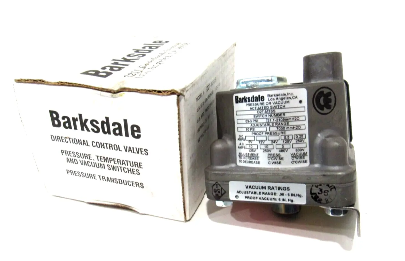 NEW BARKSDALE D2T-M3SS PRESSURE SWITCH D2TM3SS