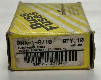 New | in-Stock COOPER BUSSMANN FNA-1-6/10 Miscellaneous Equipment (Electrical & Power) | Surplus Asset Holdings #1194391