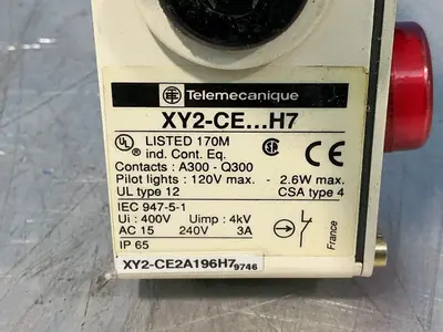 Used TELEMECANIQUE XY2CE2A196HZ Relays & Switches Ohio US | HGR 24 #1580198