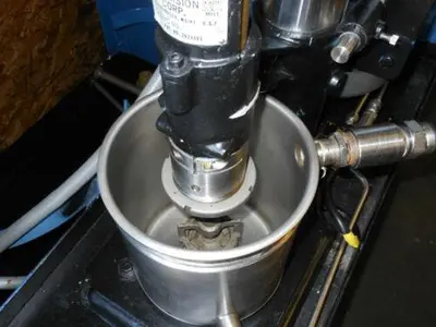Kady Mill Dispersion System, 3 HP, 1 gallon,Stainless Steel replacement,dual 7" diameter x 8.5" deep jcktd mixing tanks