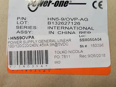 NEW POWER ONE HN5-9/OVP-AG