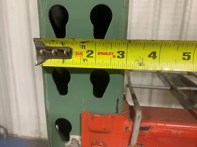 12’ x 54” Pallet Racking Upright, Double Tear Drop