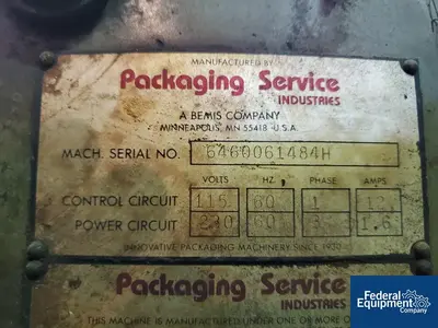 USED Packaging Service Industries Aero Seal Bag Sealer