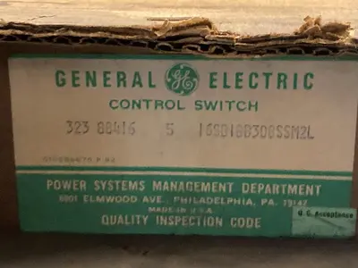 Used GENERAL ELECTRIC 16SB1BB308SSM2L Relays & Switches | Surplus Asset Holdings #1205740