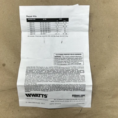 NEW Watts 288-z40
