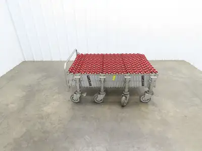 NestaFlex 376  30"W x 12' 8" Expandable Gravity Flex Conveyor Plastic Skatewheel
