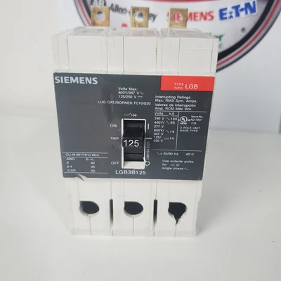 Used Siemens LGB3B125 Miscellaneous Equipment (Electrical & Power) California US | American Industrial Supply Co. #1376987