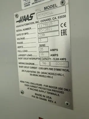 2021 HAAS MINI MILL Vertical Machining Centers | Maurice Cohen (3)