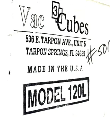 NEW VAC CUBES 120L VACUUM PUMP