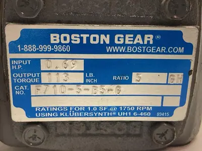 USED BOSTON GEAR F710-5-B5-6