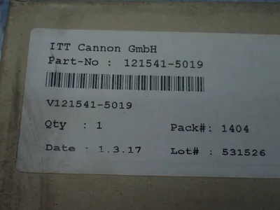 New | in-Stock ITT CANNON 1215415019 Cable & Wire Ohio US | HGR 24 #998476