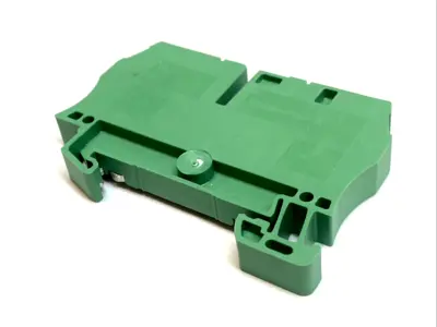 USED WEIDMÜLLER PE EARTH TERMINAL BLOCK 6MM² DIN RAIL GREEN/YELLOW 1608670000