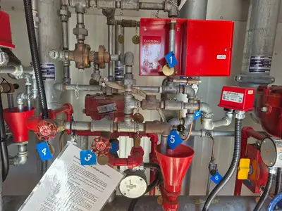 Containerized Foam Fire Suppression System w/ Deluge Valve, Potter Controls & Piping Manifold