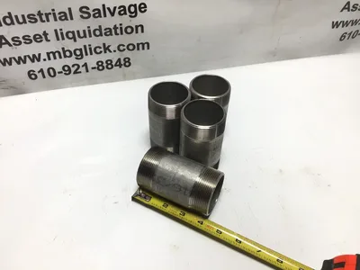 McMaster Wall Type 316/316L Stainless Steel Thread Pipe Nipple lot of 4