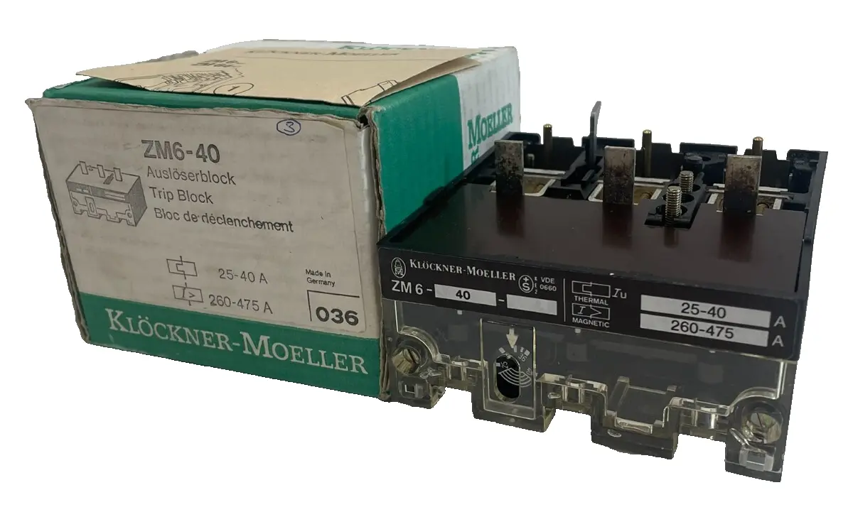 NEW KLOCKNER-MOELLER ZM6-40 TRIP BLOCK ZM640