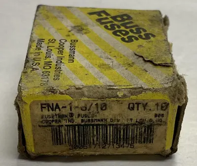 New | in-Stock COOPER BUSSMANN FNA-1-6/10 Miscellaneous Equipment (Electrical & Power) | Surplus Asset Holdings #1189291