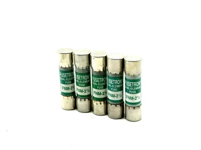 5 NEW BUSSMANN FUSETRON FNM-2-1/2 FUSES FNM212