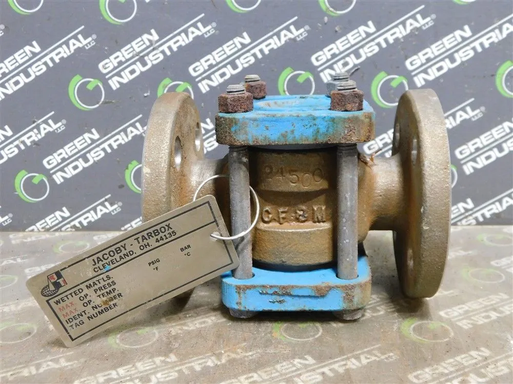 Jacoby Tarbox TBC12S Flow Indicator 150PSIG 10.3Bar 300°F 149°C CF8M 316SS Used