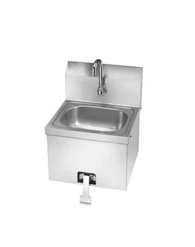 Krowne HS-15 Wall Mount Commercial Touchless Hand Sink w/ 14"L x 10"W x 6"D Bowl, Gooseneck Faucet
