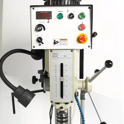 New | in-Stock BAILEIGH DP-1250VS-220V Heavy Duty & Sensitive Single Spindle Drills Illinois US | Olympus Machinery Group #1350416