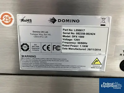 USED Domino Domino Fume Extraction System, Model DPX1000