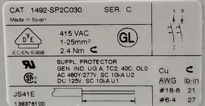 ALLEN-BRADLEY 1492-SP2C030 CIRCUIT BREAKER. 4D-20