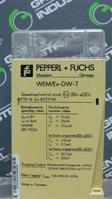 Pepperl + Fuchs WEM/Ex-DW-T Speed Monitor Module Ex-81/217 4X Used