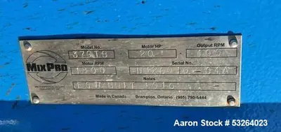 Used Fulton 1,500 Gallon Jacketed Tank – 304 SS, 150 PSI Jacket, 20 HP Falk Mixer, Flanged Outlet