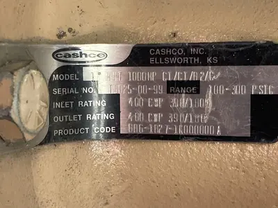 New | in-Stock CASHCO 1000 HP CI/CI/R2/C Air Pressure Regulators Ohio US | Surplus Asset Holdings #1247852