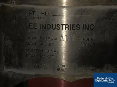 USED Lee Industries 40 Gal Lee Tank, S/S