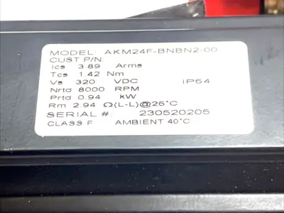 USED KOLLMORGEN F-STACK SERVO MOTOR 3-PHASE AKM24