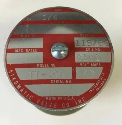 NEW Atkomatic Valve Co TT-205
