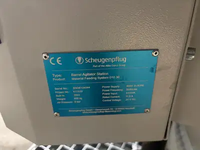USED SCHEUGENPFLUG LIQUID MATERIAL MIXER & BARREL AGITATOR SYSTEM