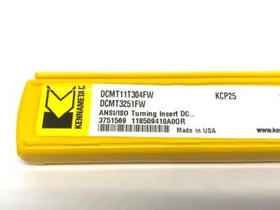 NEW KENNAMETAL DCMT-FW SCREW-ON INSERTS GRADE KCP25 DCMT11T304FW