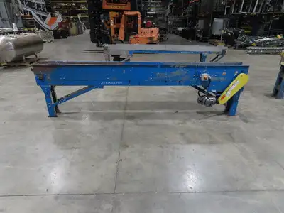 New London Engineering 8"x 12' Plastic Roller Belt Accumulating Conveyor 30 FPM