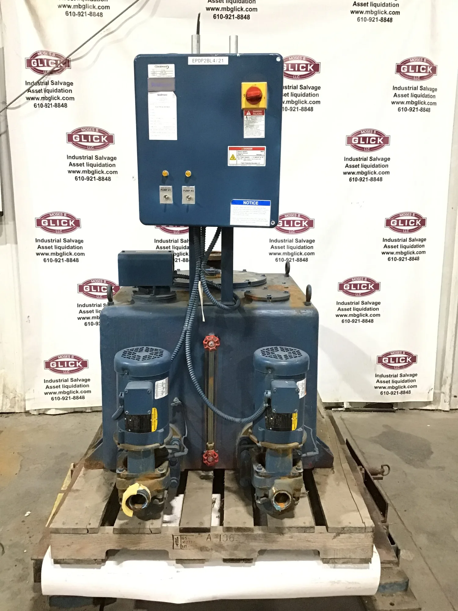 Skidmore CO-208707 Industrial Pumping System w/ Dual Baldor Reliancer Motors