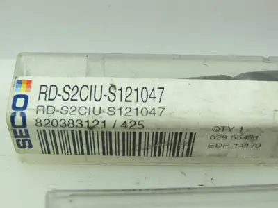 Seco Carbide 2-Flute Spiral Chamfer Coolant Drill 7x10mm Cut 10mm Shank LOT OF 4