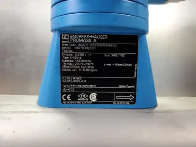 Endress+Hauser Promass 80/A 80A02-ASVWAANAB5AD Coriolis Flowmeter. 6F