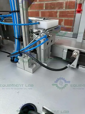 USED ROTEC PISTONMACHINE FOR VIAL CAPS / STOPPERS W/ VIBRATORY FEEDER BOWL