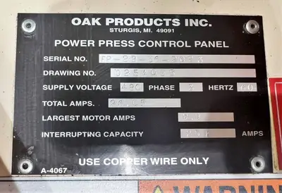 USED OAK OAK FP-2B PRESS