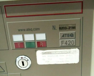 USED ATEQ F420 203.00 LEAK DETECTOR B203-2166 20300