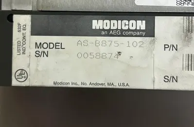 Used MODICON AS-B875-102 Input / Output Modules | Surplus Asset Holdings #1206095