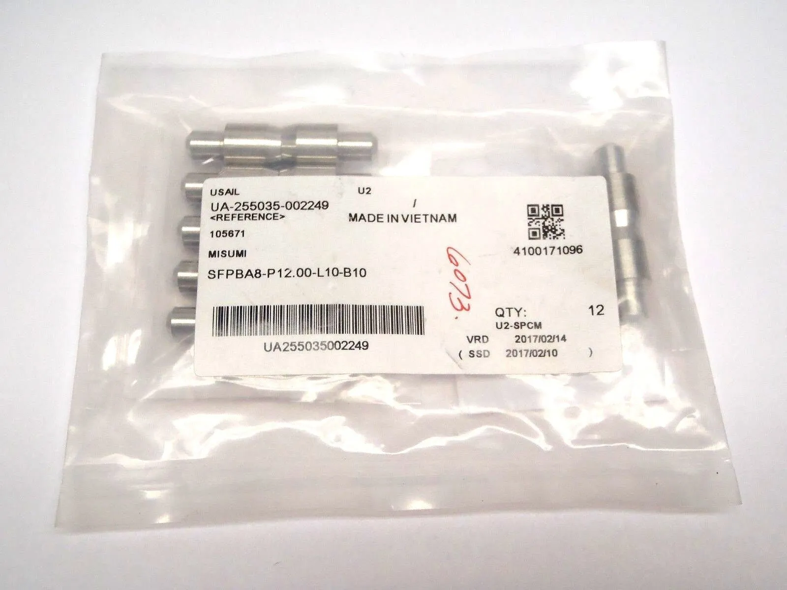 USED MISUMI ROUND HEAD LOCATING PIN