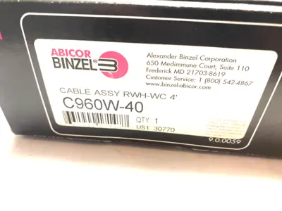 C960W-40 | Abicor Binzel  Cable Assembly for Welding Torch - New Other