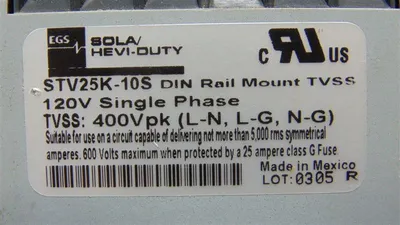 SOLA STV25K-10S Surge Suppressor Module 120V Single Phase Used