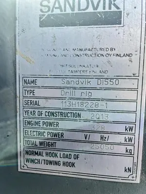Used 2013 SANDVIK DI550 DRILL RIG Drill Rigs Pennsylvania US | East West Machinery & Drilling #1505184